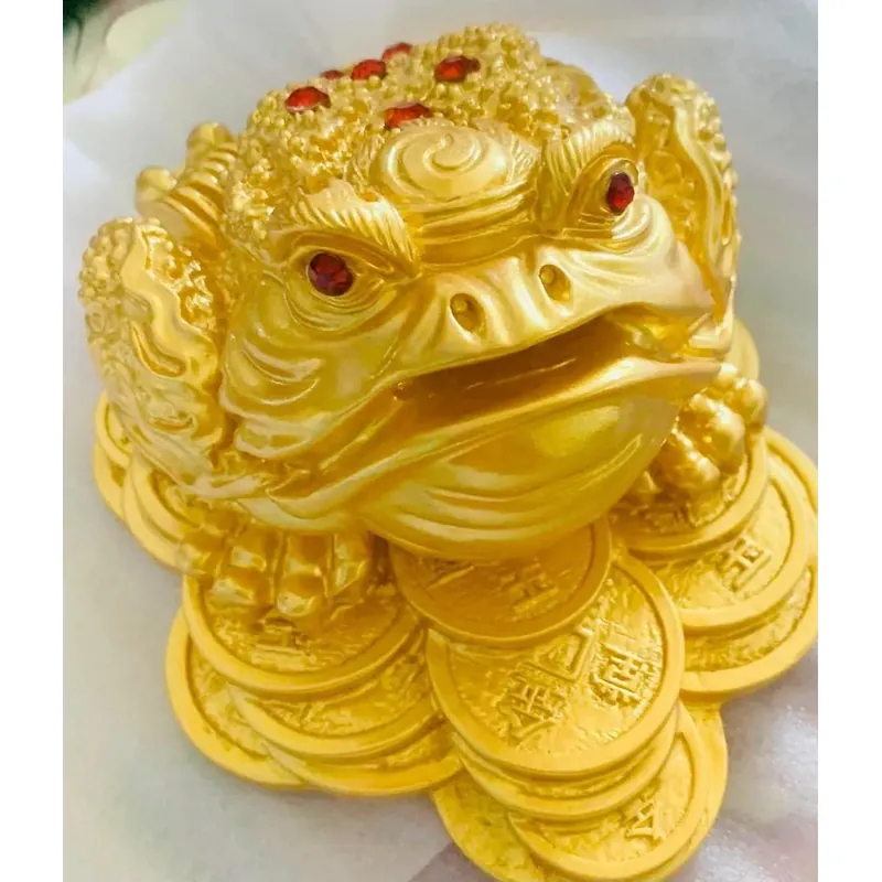 Tượng Thiềm Thừ / Cóc ngậm tiền / Cụ khiết - Địa lý  Lạc Việt -11x9x7 607493