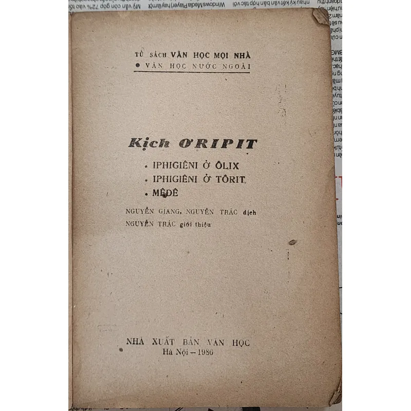 Kịch Euripides (ruột sách tốt) - 214 trang 740300