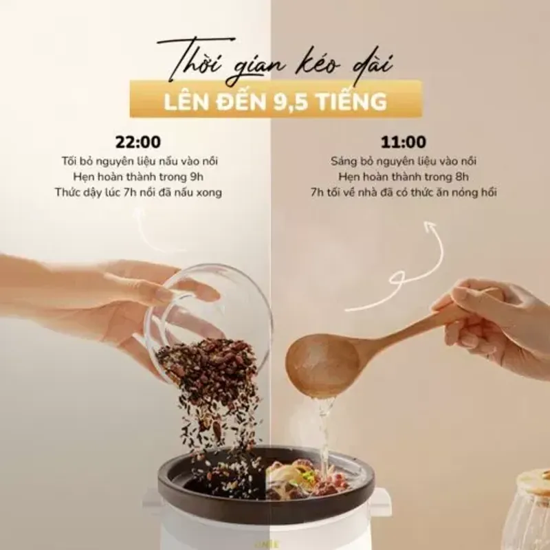 Nồi kho hầm đa năng UNIE USC308 3L lòng gốm tử sa, 8 chức năng, nấu chậm thông minh 578149