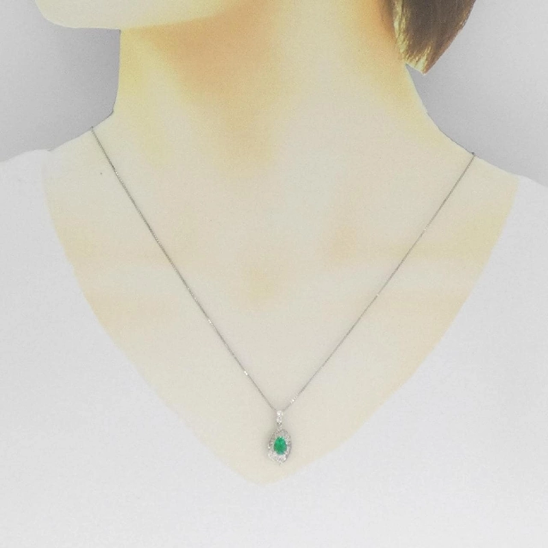 Dây chuyền ngọc lục bảo PT900/PT850 0.45CT - Hàng hiệu Authentic 861843