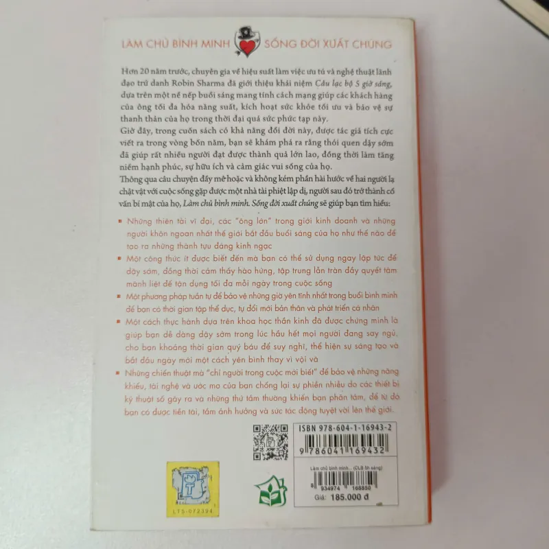 Làm chủ bình minh, sống đời xuất chúng - Robin Sharma 1001517