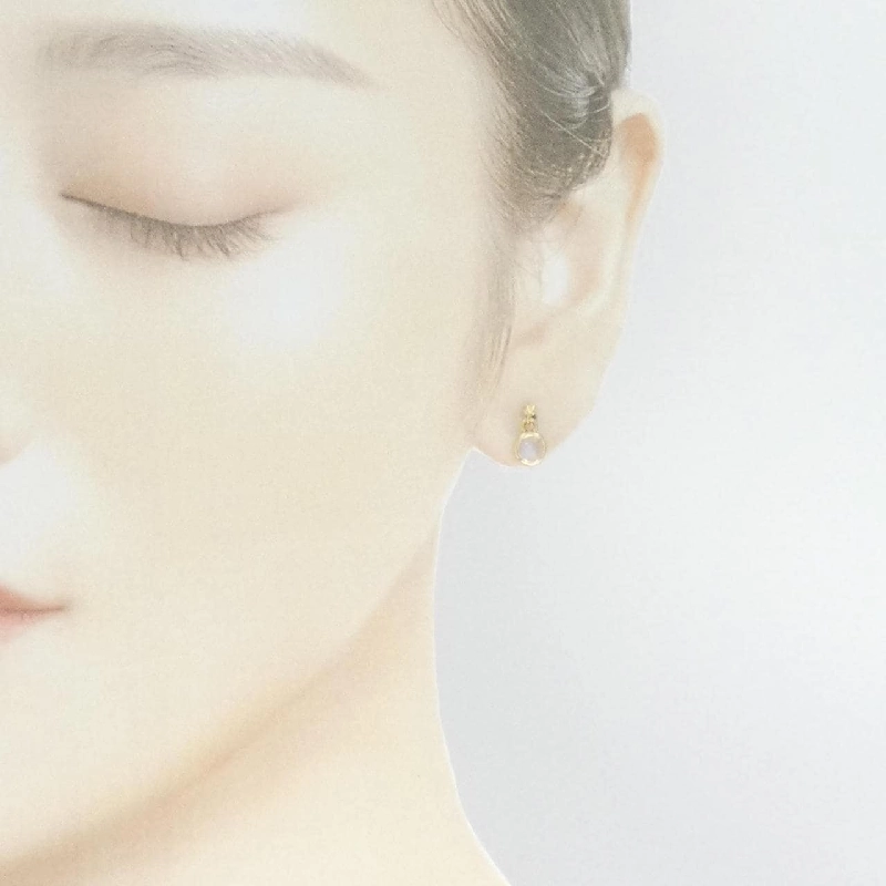 K18YG Đá mặt trăng Bông tai - Hàng hiệu Chính hãng 871707