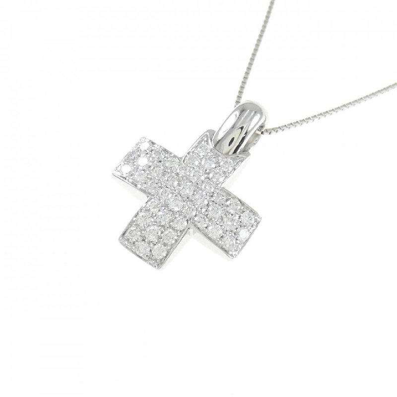 Dây chuyền kim cương Pave Cross 18KTWG/K18WG - Hàng hiệu Authentic 858859