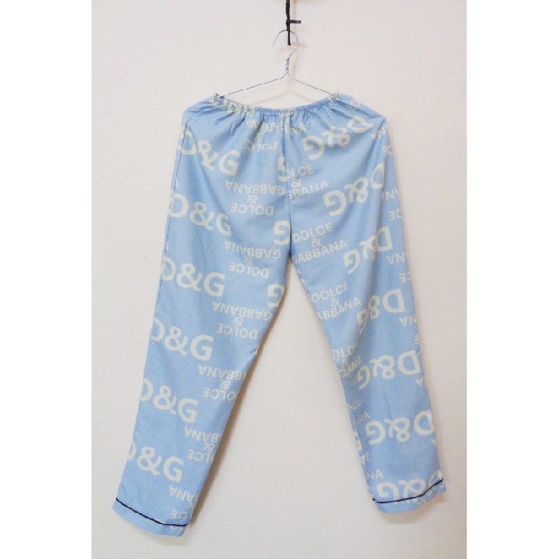 Bộ đồ pijama nữ ngắn tay chất vải kate họa tiết D&G 18821