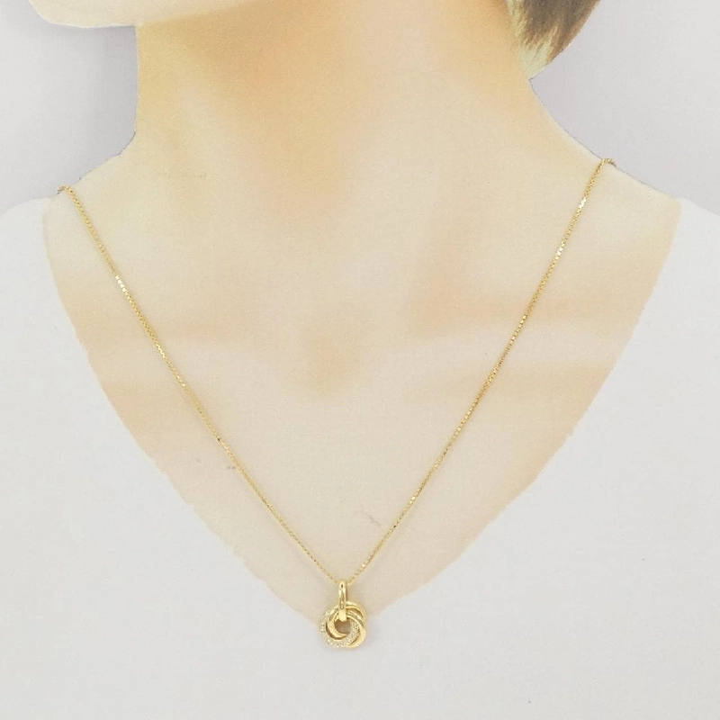 K18YG Dây chuyền kim cương 0.17CT - Hàng hiệu Chính hãng 863393