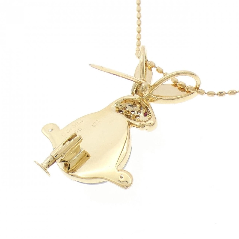 K18YG Thỏ Đá Màu Dây Chuyền - Hàng hiệu Chính hãng 846233