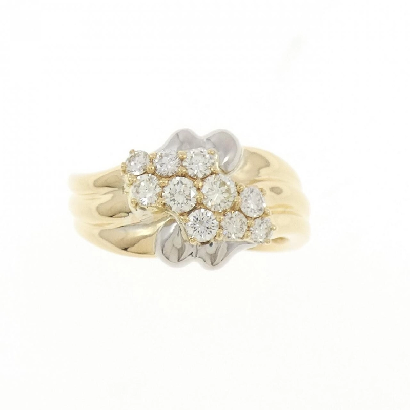 Nhẫn kim cương K18YG/PT900 0.50CT 668184