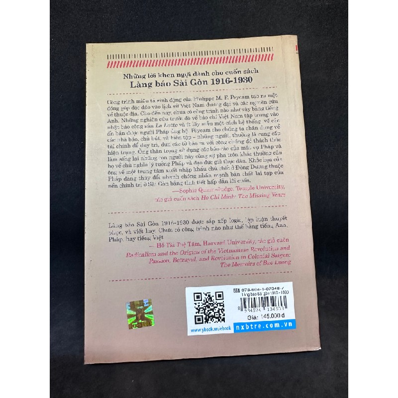 Làng báo Sài Gòn 1916-1930 - Philippe M. F. Peycam, mới 90% SBM0201 61626