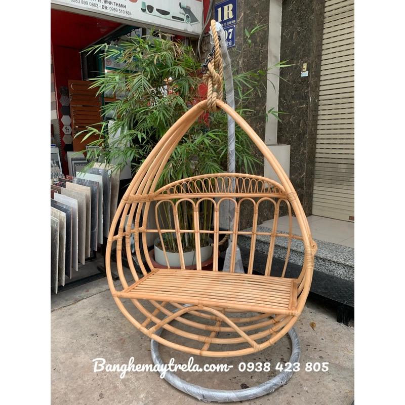 Ghế xích đu đôi treo trần nhà mây tự nhiên 494315