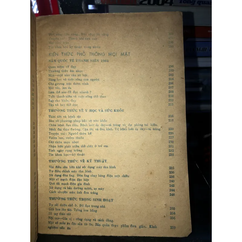 Sách lịch kiến thức Almanach phổ thông 1985 789207