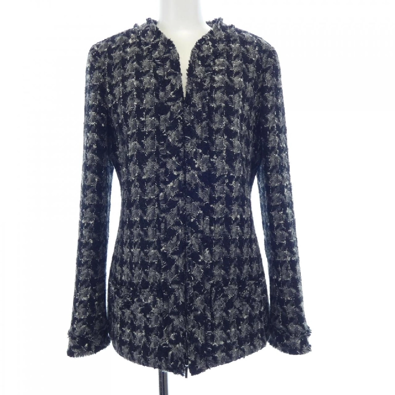 【Mã giảm giá】Áo khoác không cổ CHANEL 635963