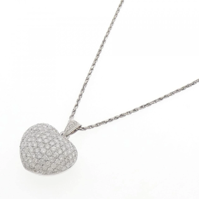 Dây chuyền kim cương pavé hình trái tim 750WG 5.00CT - Hàng hiệu Chính hãng 846903