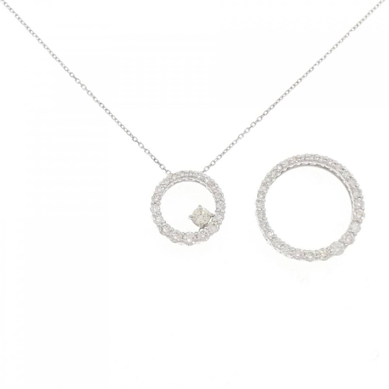 K18WG 2WAY Dây chuyền kim cương 0.088CT - Hàng hiệu Authentic 847664