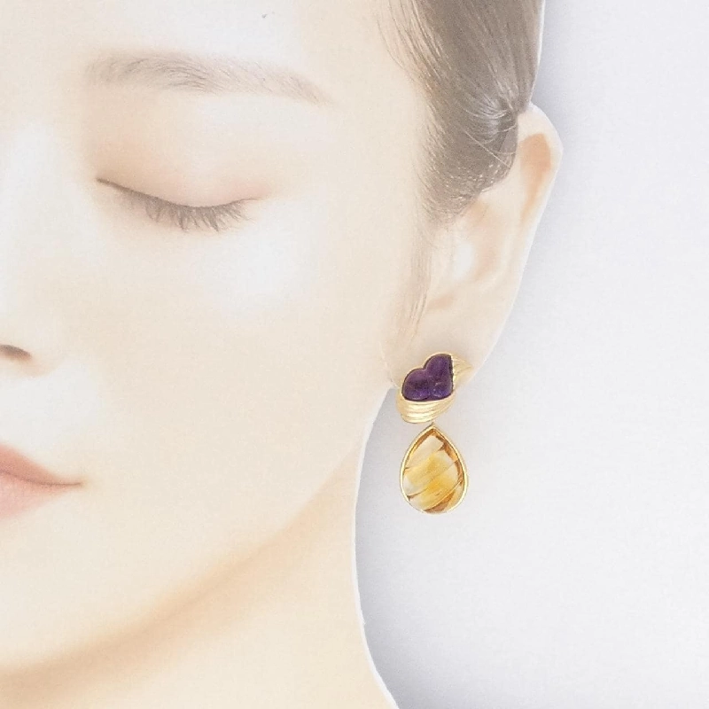 【Vintage】Boucheron bông tai citrine 665561