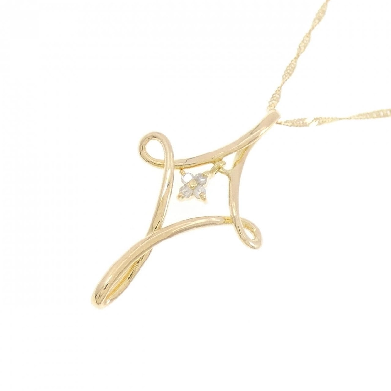 K18YG/750YG Dây chuyền kim cương 0.03CT - Hàng hiệu Chính hãng 858733