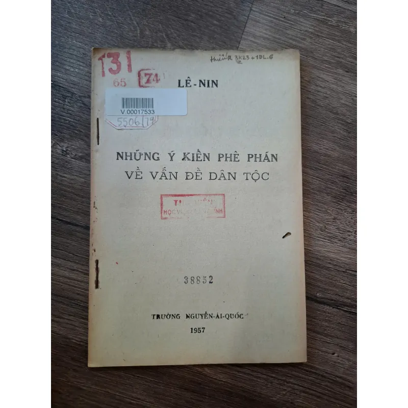 NHỮNG Ý KIẾN PHÊ PHÁN VỀ VẤN ĐỀ DÂN TỘC - LÊ-NIN 709782