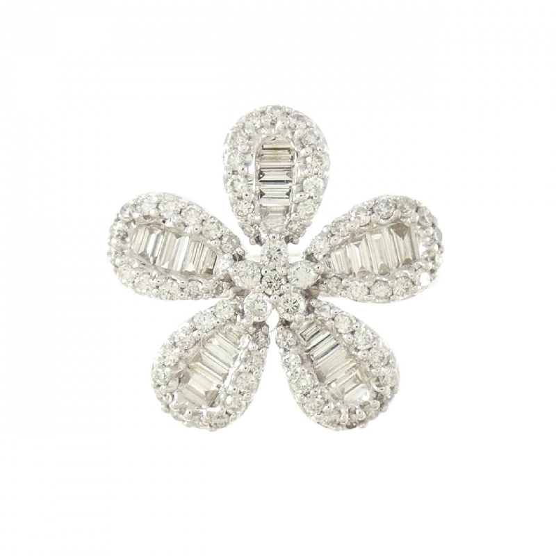 Nhẫn kim cương hoa K18WG 0.80CT 670591