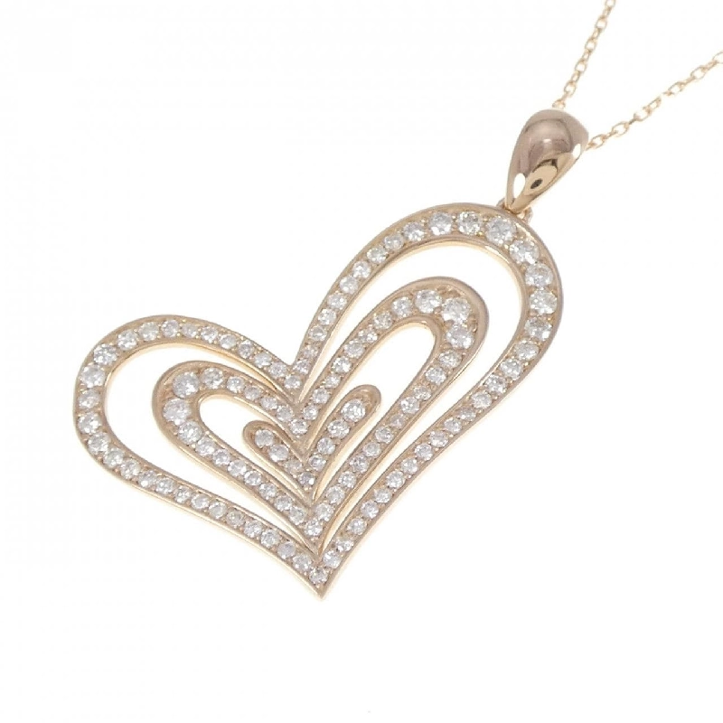 K18PG Dây chuyền hình trái tim kim cương 1.00CT - Hàng hiệu Chính hãng 846394