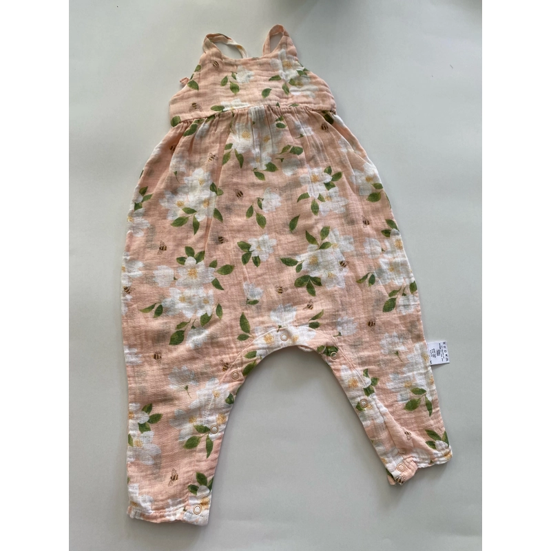 Body dài hoa lá 3-5y 14-17kg hiệu Hàn chất vải xô muslin mới 95% 273624