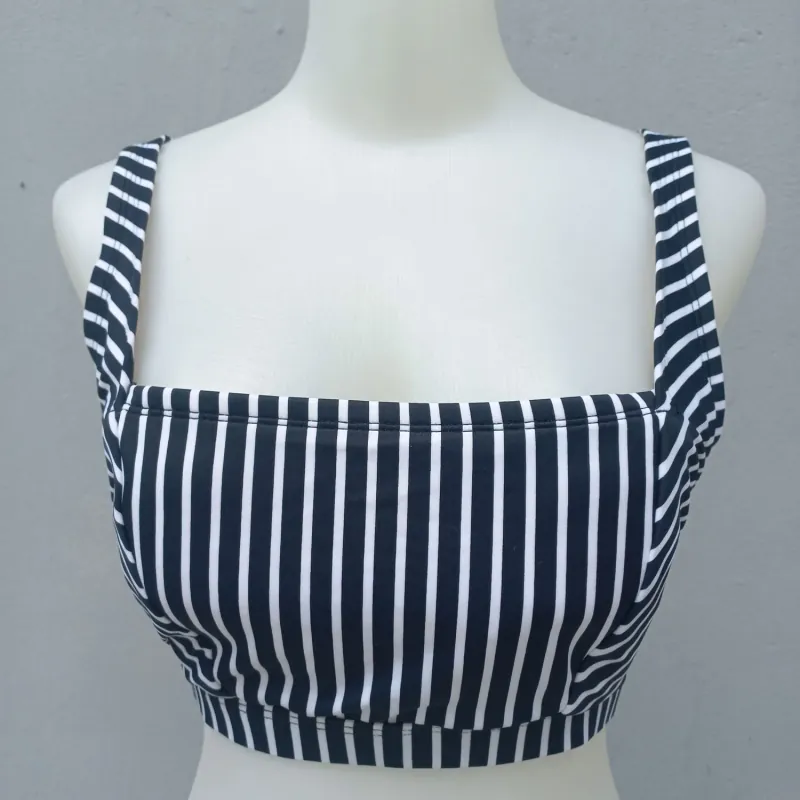 Áo bra tập thể dục tập Gym màu sọc đen 932387