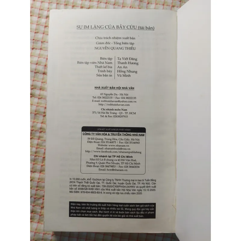 SỰ IM LẶNG CỦA BẦY CỪU - THOMAS HARRIS - ĐỌC TỐT 732225