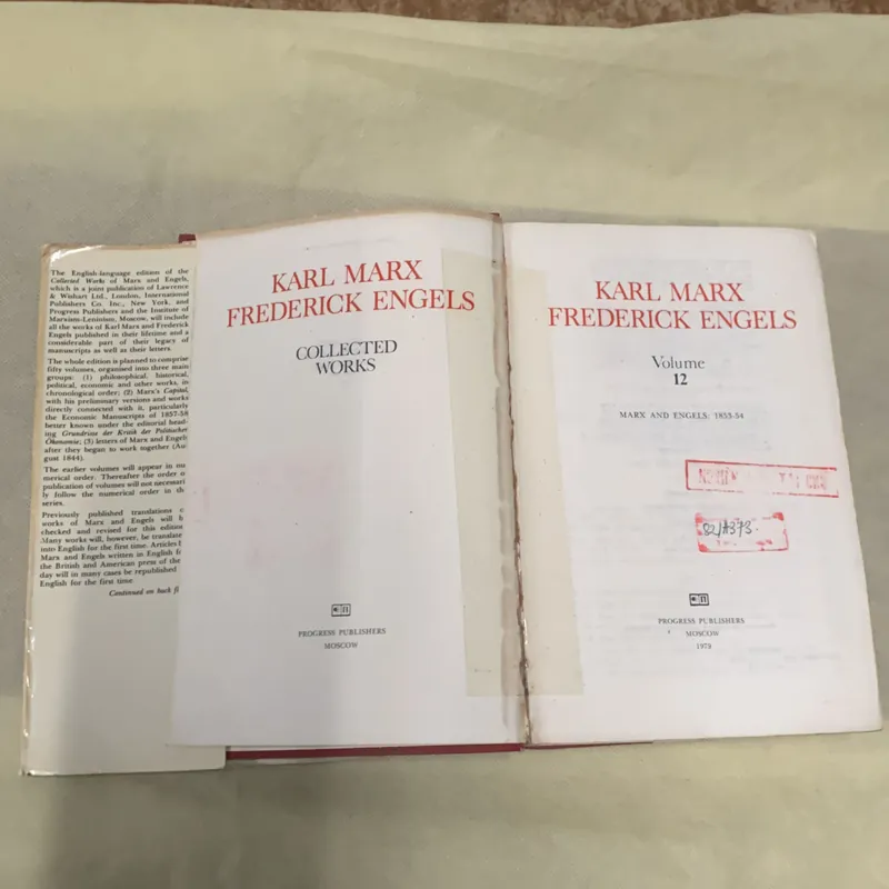 KARL MARX FREDERICK ENGELS COLLECTED WORKS 740013