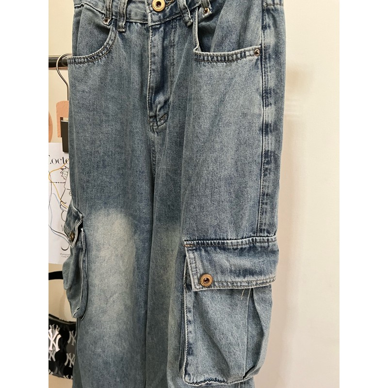 Quần jean túi hộp ống rộng. Hàng QCCC lọai 1. Sz S. New 99%.  138873