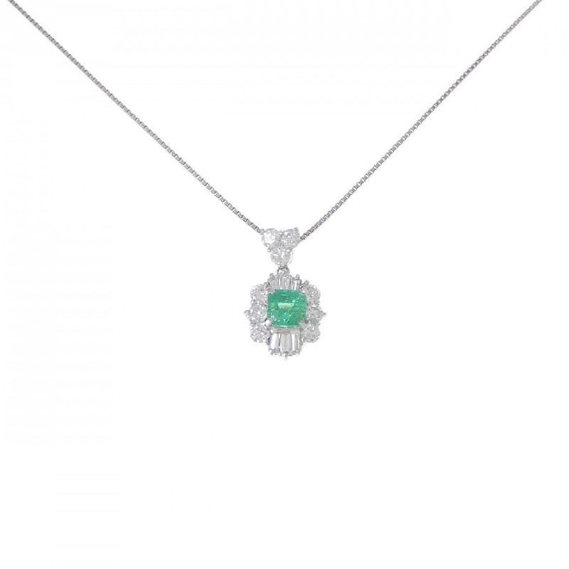 Dây chuyền Emerald PT900/PT850 0.63CT - Hàng hiệu Chính hãng 858002