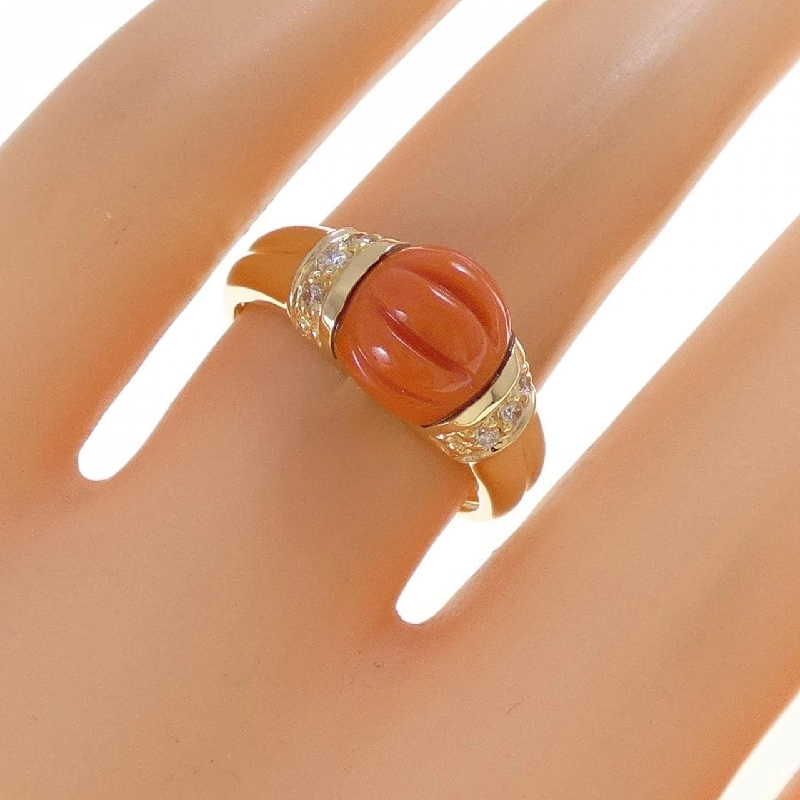 Nhẫn San hô 750YG - Hàng hiệu Authentic 855187