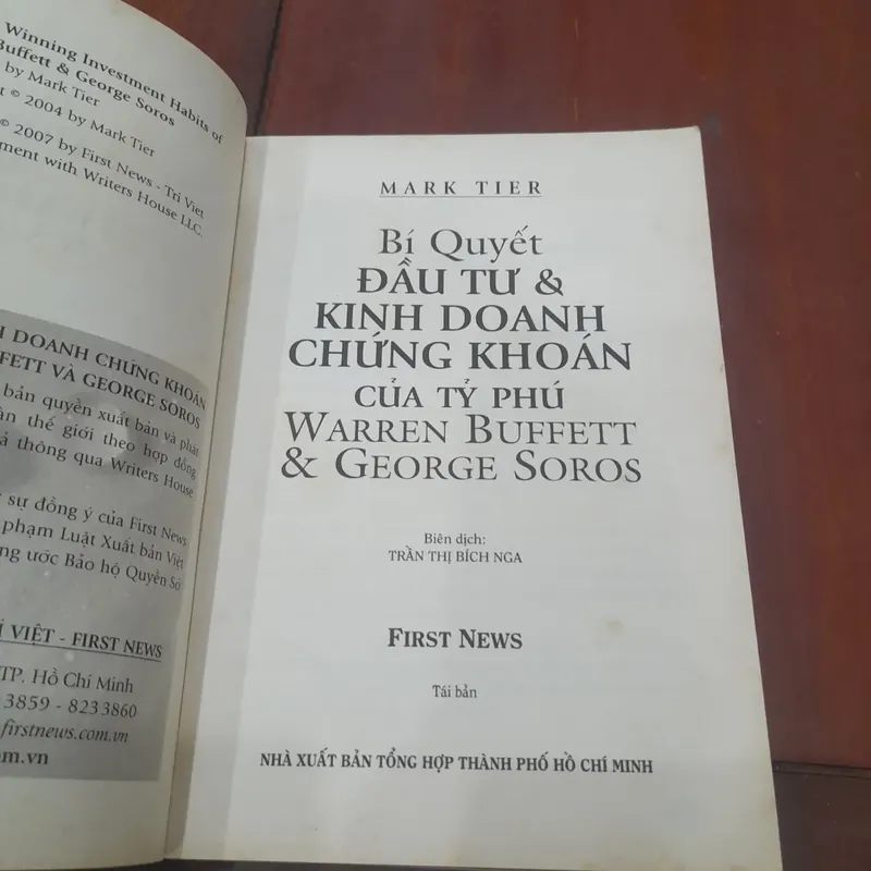 Mark Tier - Bí quyết ĐẦU TƯ & KINH DOANH CHỨNG KHOÁN của Warren Buffett & George Soros 575328