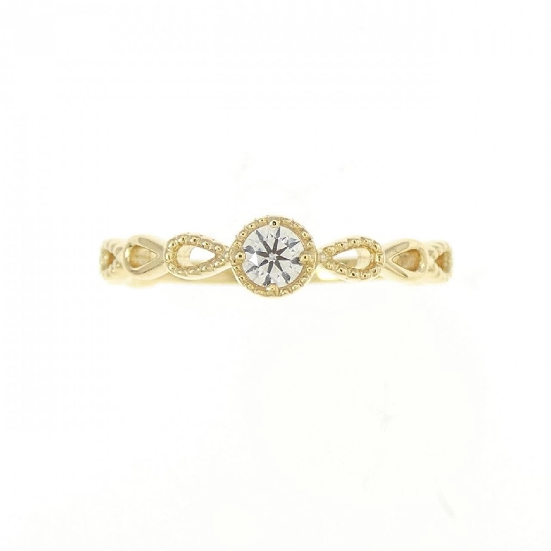 Nhẫn nhẫn ngón út kim cương K18YG 0.07CT 673019