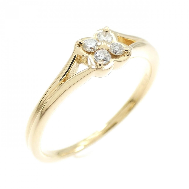 Nhẫn kim cương hoa K18YG 0.07CT - Hàng hiệu chính hãng 850918