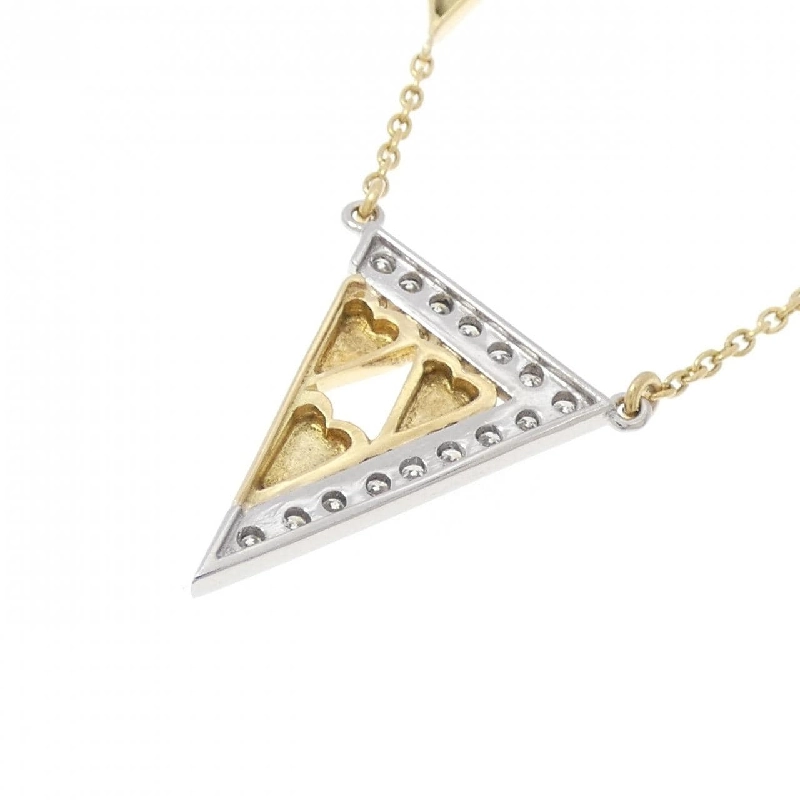 K18YG/PT Dây chuyền kim cương hình trái tim 0.16CT - Hàng hiệu Chính hãng 864305