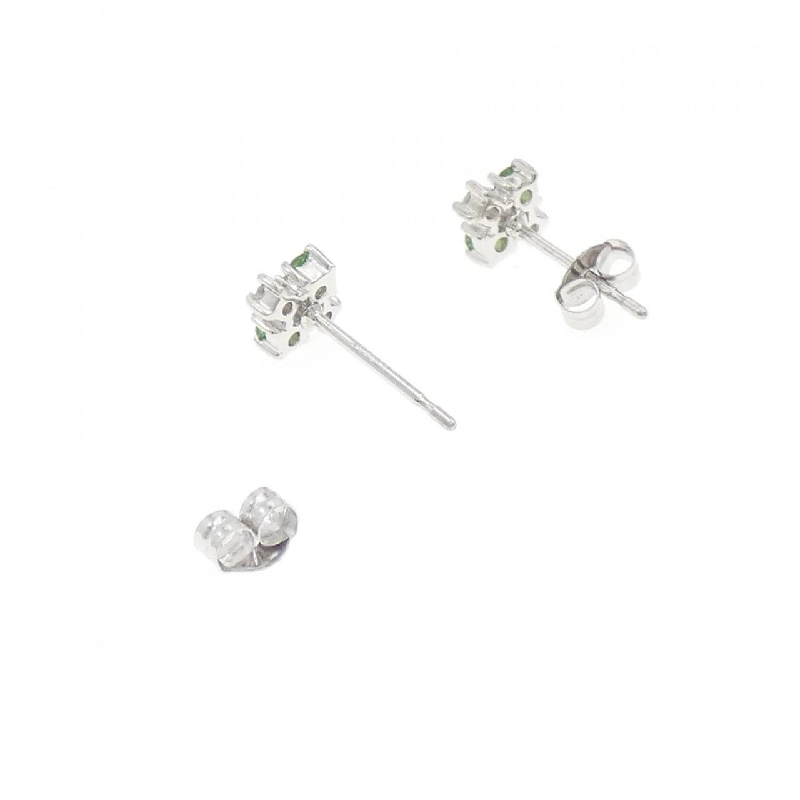 K18WG Ngọc lục bảo xanh Bông tai - Hàng hiệu Chính hãng 869000