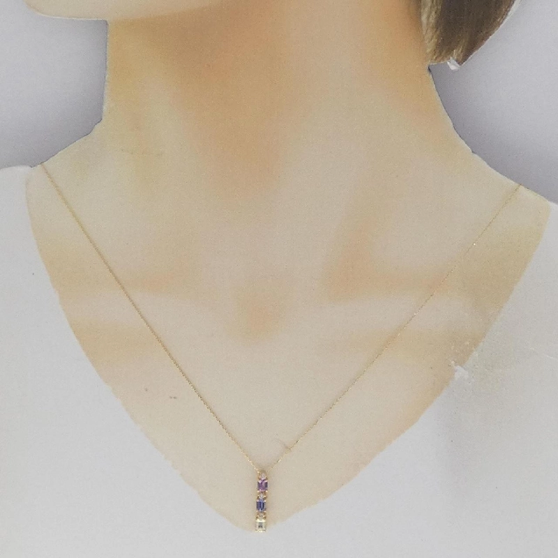 K18YG Sapphire Necklace 0.76CT - Hàng hiệu Authentic 865048