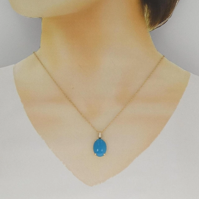 K18YG Mặt dây chuyền Turquoise 6.00CT - Hàng hiệu Chính hãng 856768