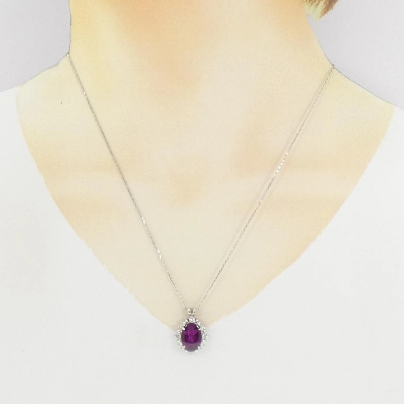 Dây chuyền garnet PT900/PT850 5.34CT - Hàng hiệu Authentic 859358