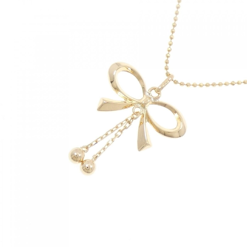 K18YG Dây chuyền hình ruy băng - Hàng hiệu Chính hãng 858417