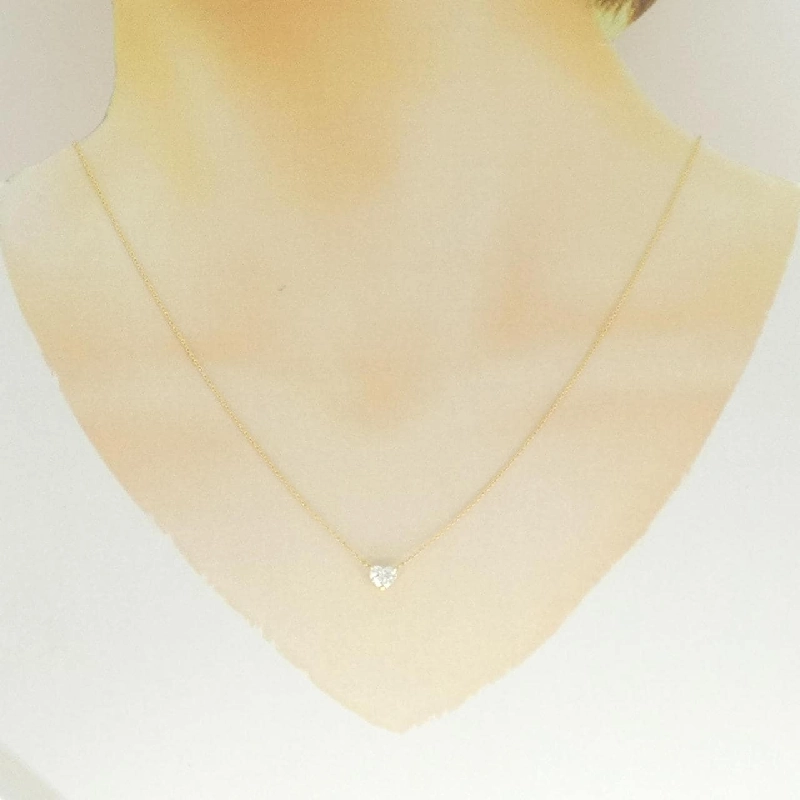 Dây chuyền kim cương K18YG 0.406CT G SI1 hình trái tim - Hàng hiệu Chính hãng 874736