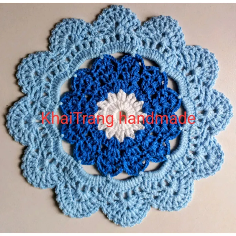 Lót bình hoa len đường kính 26cm-27cm. Khai Trang handmade. Mới 100 751049