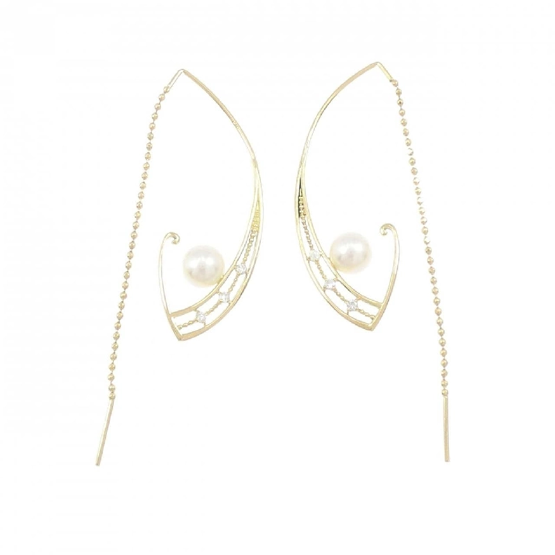 K18YG Bông tai ngọc trai Akoya 5.1mm - Hàng hiệu Chính hãng 870304