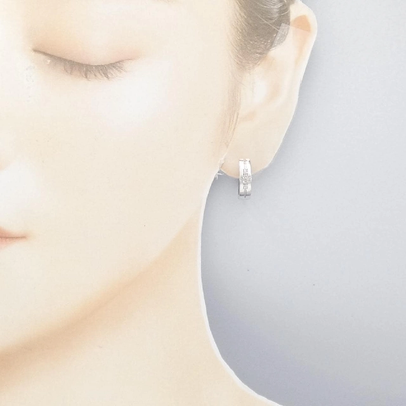 K18WG Bông tai kim cương chéo 0.2CT - Hàng hiệu chính hãng 877160