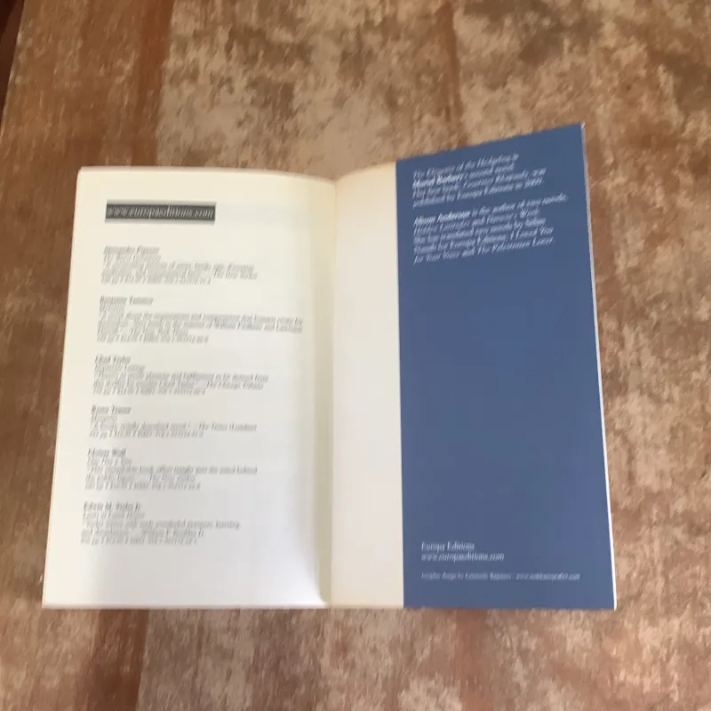 THE ELEGANCE OF THE HEDGEHOG - MURIEL BARBERY 761586