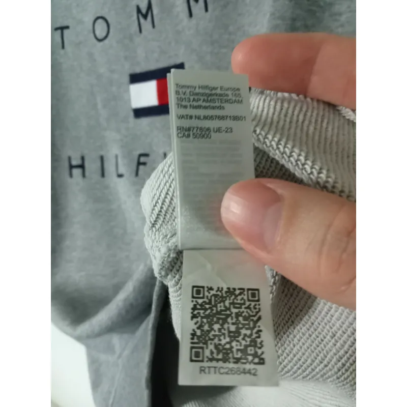 Áo sweater Tommy Hilfiger thêu chữ & logo màu xám 719765