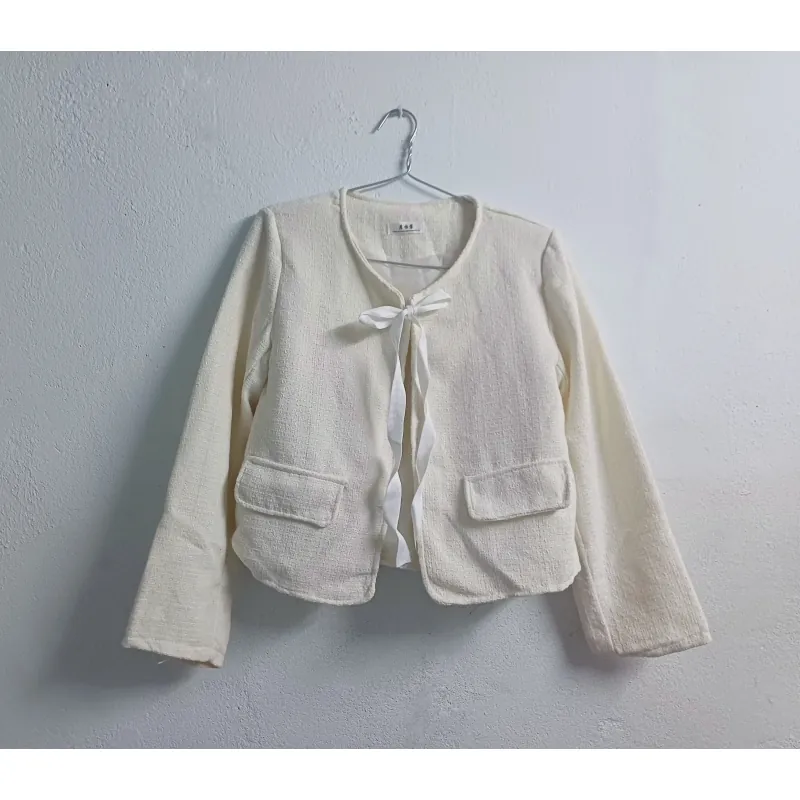 ÁO KHOÁC DẠ THẮT NƠ XINH - NỮ - BE 746044