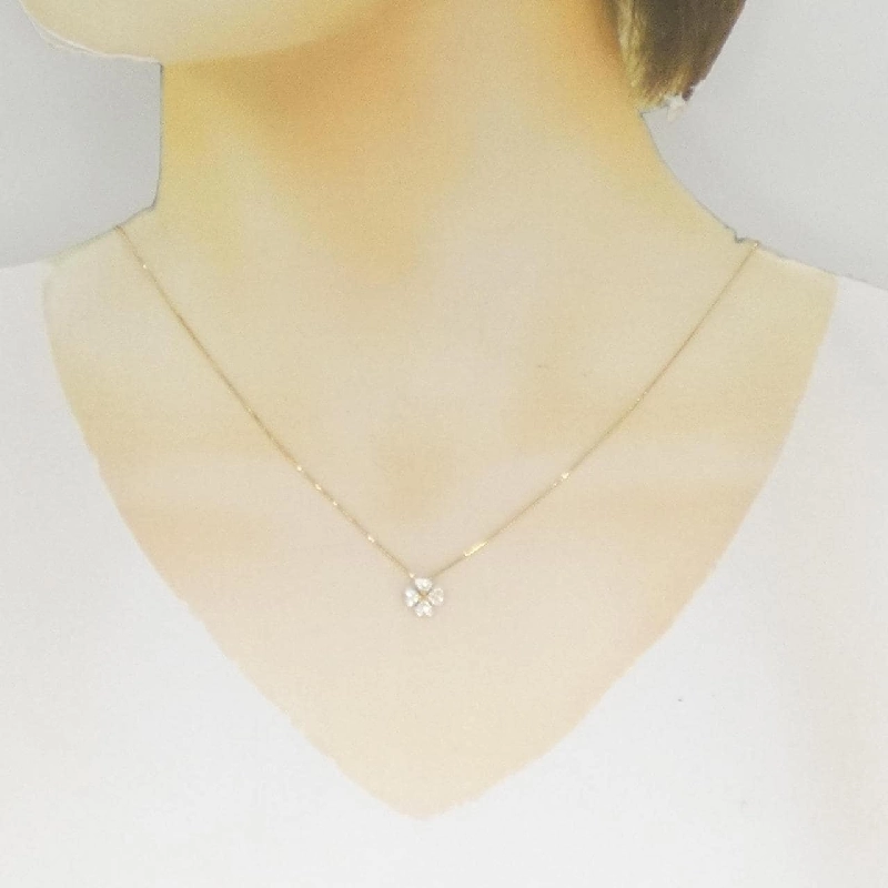 Dây chuyền kim cương K18YG 0.529CT F VVS1-2 hình trái tim - Hàng hiệu chính hãng 876042