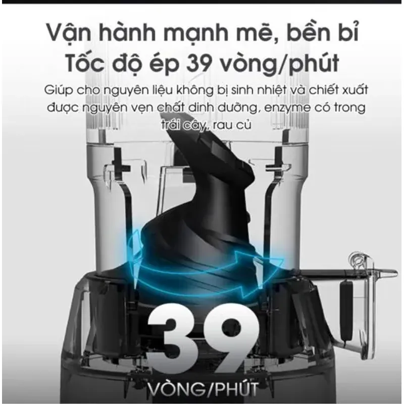 Máy ép chậm KALITE KSJ868 động cơ DC siêu khỏe ép kiệt bã 572352