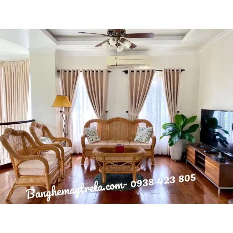 Sofa mây tự nhiên lưới mắt cáo giá rẻ 795934