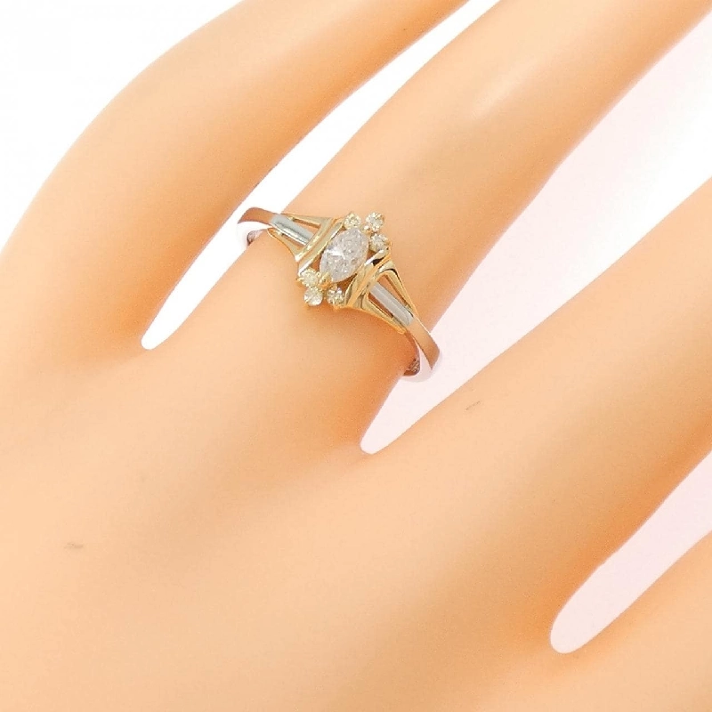 Nhẫn kim cương PT900/K18YG 0.19CT - Hàng hiệu Authentic 850809