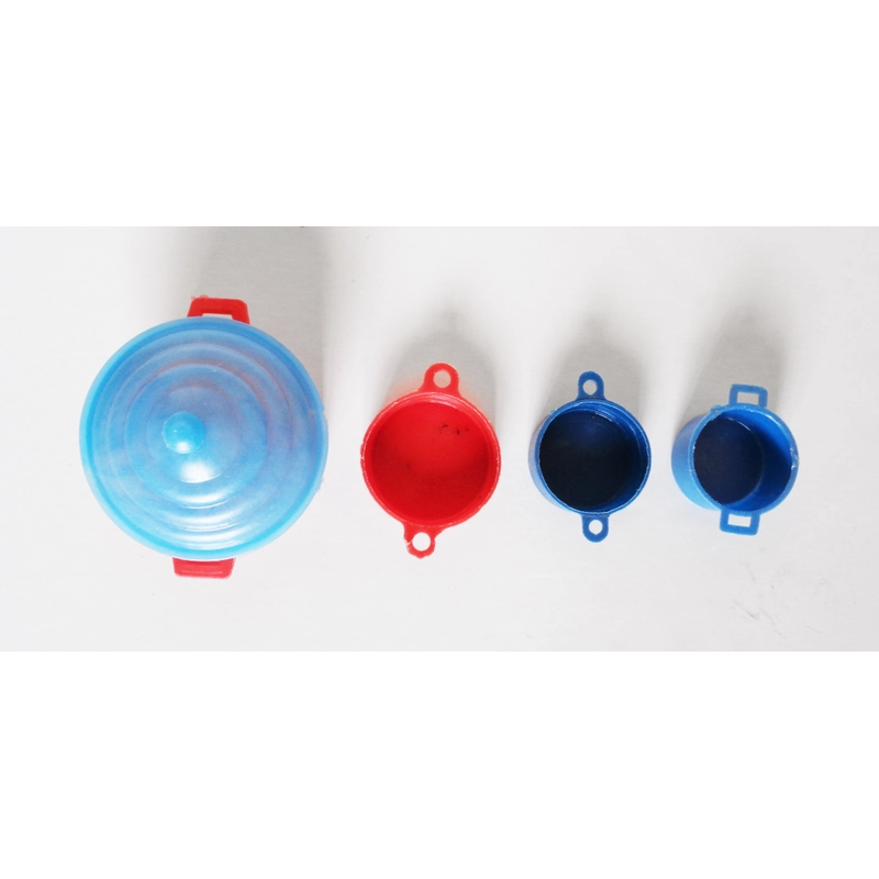 Lô 04 nồi nấu ăn nhựa mini trong bộ chơi đồ hàng xưa phiên bản tuổi thơ 9x 454820